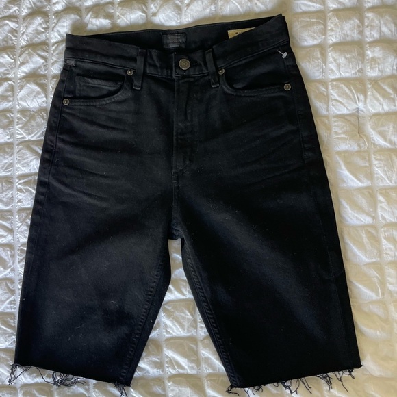Citizens of Humanity black denim shorts - Picture 1 of 9